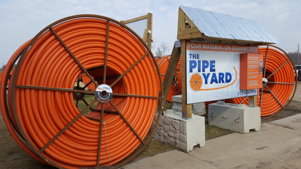 HDPE Pipe Yard with 1 reel