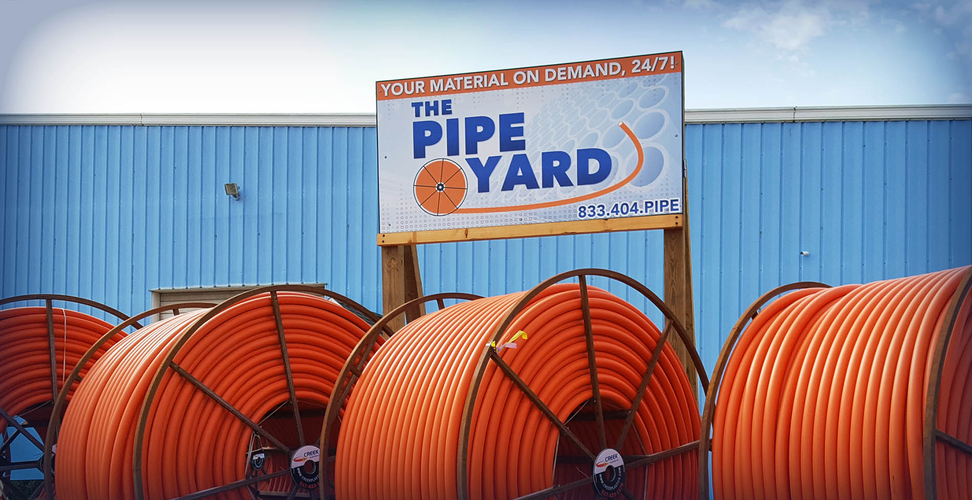 HDPE Pipe Yard Hero Style Image
