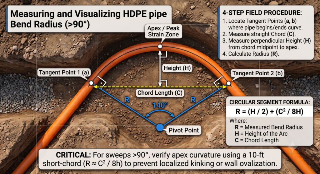 Bend Article Asset 2 HDPE Pipe Bend Radius Over 90 degrees